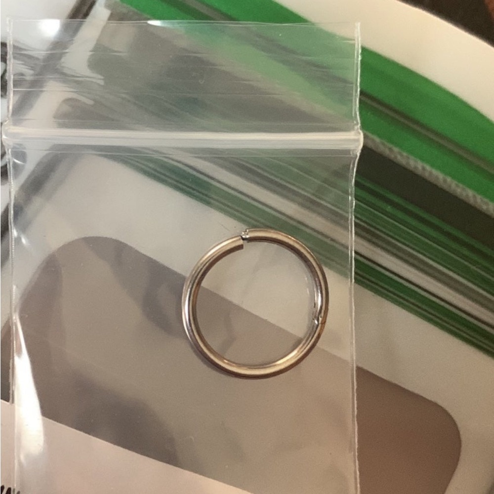 Silver nose ring